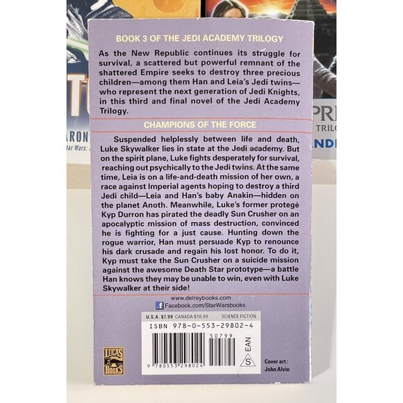 Star Wars Paperbacks~ Dark Apprentice/Champions of the Force/Fate of the Jedi - Picture 5 of 7